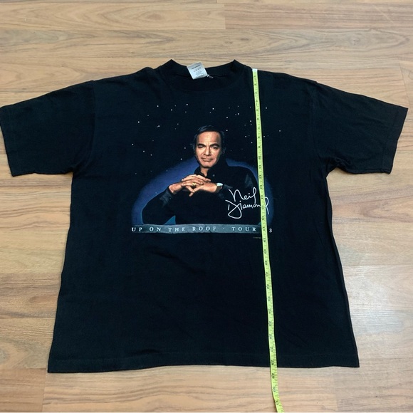 Vintage 90s Neil Diamond Up On The Roof Tour 1993 Concert T-shirt Black Large - Picture 5 of 7